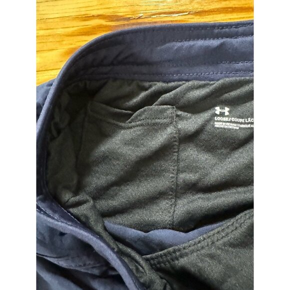 Under Armour Heat Gear Loose Shorts Women’s Size Med Blue Running Sporty Active - Picture 8 of 14